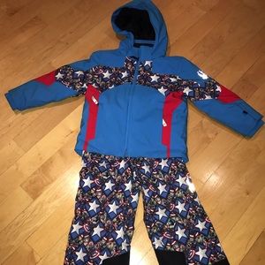 Spyder Marvel Ambush boys ski set Captain America